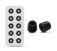 SIMOLIO Wireless TV Headset Replacement Ear Tips, Noise Isolation Memory Foam Earbuds for Under-Chin Headsets, Soft Replacement Earbuds for SIMOLIO Wireless TV Headphones (Black, 5 Pairs, Small Size)