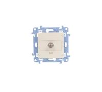 Simon 10 Antenna Socket Single Type F Cream CASF1.01/41
