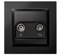 SIMON 10 Black TV Socket