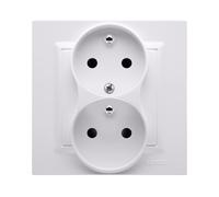 Simon 10 CGZ2TZ/11 Double Socket with Shutter