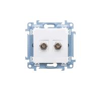 Simon 10 Dual F Antenna Socket White CASF2.01/11