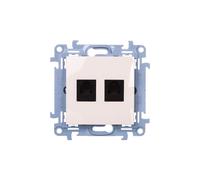 Simon 10 Phone Jack Dual RJ12 Cream CT2.01/41