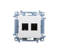Simon 10 Phone Jack Dual RJ12 White CT2.01/11