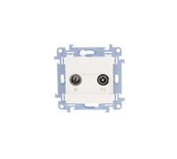 Simon 10 R-TV End Socket White IP20 CAZ.01/11