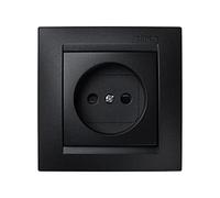Simon 15 Electrical Socket 45 x 80 x 80 mm Dual Pole Graphite Thermoplastic Graphite Grey 0