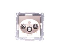 Simon 54 Antenna Socket R/TV/DATA Gold Matt DAD.01/44