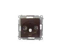 Simon 54 Antenna Socket R/TV/SAT Final Brown Matt DASK.01/46