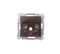 Simon 54 Antenna Socket R/TV/SAT Full Brown Matte DASP.01/46