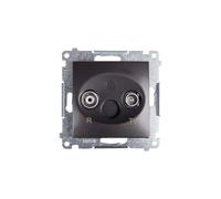 Simon 54 Antenna Socket RD/TV End Anthracite DAZ.01/48