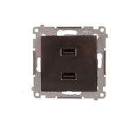 Simon 54 Charger 2xUSB 2.1A 5V/DC Charcoal DC2USB.01/48