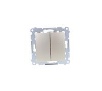 Simon 54 Double Button, Quick Coupler, Gold Matt DP2.01/44