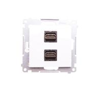 Simon 54 Dual HDMI Female White DGHDMI2.01/11
