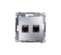 Computer Double Socket 2xRJ45 Cat.6 Simon 54 D62E.01/43