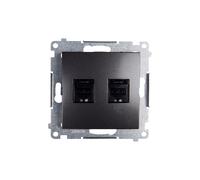 54 MODULE ANTHRACITE COMPUTER SOCKET 2X PREMIUM 54 D62.01/48