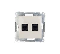 Computer Double Socket 2xRJ45 Cat.6 with Simon 54 D62.01/41