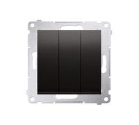 SIMON 54 MODULE ANTHRACITE 3-GANG SWITCH WITH SPRING TERMINALS