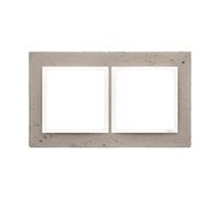 Simon 54 Nature Double Frame Concrete-AL CONCRETE DRN2/91