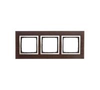 Simon 54 Nature Ramka potrójna drewno ZŁOTE WENGE DRN3/85