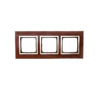 Simon 54 Nature Triple Frame Wooden GOLD NUT DRN3/86