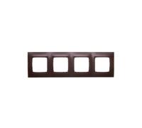 Simon 54 Premium 4-Gang Frame Brown Matt DRK4/46 Drywall