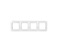 Simon 54 Premium Quad Frame Antibacterial White DR4/AB11