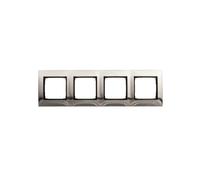 Simon 54 Premium Quad Frame Metal Inox DR4/61