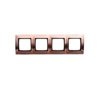 Simon 54 Premium DR4/36 4-gang metal frame copper rustic