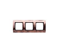Simon 54 Premium Triple Frame Metal Copper Rustic DR3/36
