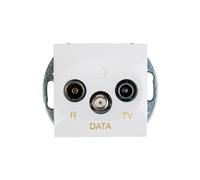 Simon 54 RD/TV/DATA Antenna Socket White DAD.01/11