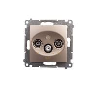 Simon 54 RD/TV/SAT antenna socket final gold matte DASK.01/44