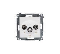 Simon 54 RD/TV/SAT Antenna Socket Passage White DASP.01/11