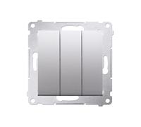 SIMON 54 SILVER MATTE MODULE 3-WAY SWITCH SPRING TERMINALS 10AX