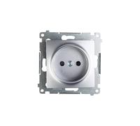 Simon 54 Single Socket B/U 16A IP20 Silver Matt DG1Z.01/43