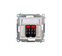 Simon 54 Speaker Box Double Cream DGL32.01/41