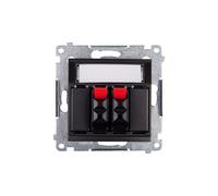 Simon 54 Speaker Jack Double Charcoal DGL32.01/48