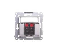 Simon 54 Speaker Jack Double Silver Matt DGL32.01/43