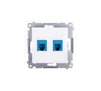 Simon 54 Telephone Socket Double 2xRJ12 White DT2.01/11