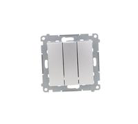 Simon 54 Triple Connector, Quick Coupler, Silver Matt DW31.01/43