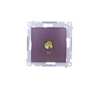 Simon 54 TV Antenna Socket Brown Matt DAK1.01/46