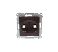 Simon 54 TV/DATA Antenna Socket brown matte DAD1.01/46