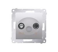Simon 54 TV-DATA Female Type F 5-1000 MHz Silver Matte DAD1.01/43