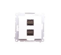 Simon 54 White Dual HDMI Socket DGHDMI2.01/11