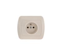 Simon Akord AGZ1e/12 Single Socket 16A IP20 Beige