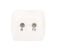 Simon Akord Antenna Socket RD/TV Final White AAK/11