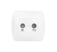 Simon Akord RD/TV Antenna Socket Pass Through White AA10/11