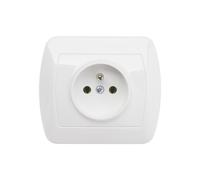Simon Akord Single Socket with/u 16A IP20 White AGZ1e/11