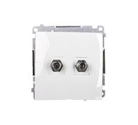 Simon Basic Antenna Socket Dual Type F White BMAF2.01/11