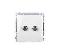 Simon Basic Antenna Socket Dual Type F White BMAF2.01/11