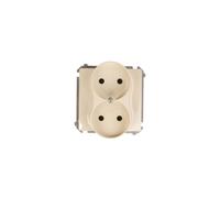 Simon Basic Double Socket B/U 16A IP20 Beige BMG2M.01/12