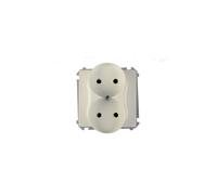 MODULE WHITE SOCKET 2X B/U SCREW TERMINALS 16A BASIC BMG2M.01/11